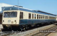 Liliput L163216 - Dieseltriebwagen, 2-teilig,Baureihe 628.0 der DB, ozeanblau / beige - mit Scharfenberg-Kupplungen