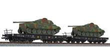 Liliput L230144 - Schwerlasttransportwagen-Set, 2-teilig, DRB, Epoche II