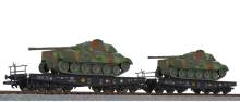 Liliput L230145 - Schwerlasttransportwagen-Set, 2-teilig, DRB, Epoche II
