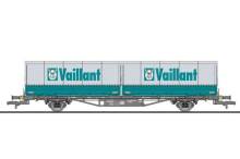 Liliput L235223 - Containertragwagen, DB, Lgjs 571.1, 440 4 621-0, mit 2 Wechselpritschen Vaillant, Ep.IV
