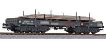 Liliput L235795 - 6-achs.Coiltransportw., Sahmms 711, Ladung Stahlplatten, DB AG, Ep.V, schwarz, gealtert