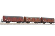 Liliput L260136 - Güterwagen-Set Gos-uv 245, DB AG, Epoche V