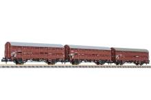 Liliput L260141 - Liliput 3-tlg. Set Verschlagwagen, Hbers 358, ohne Bühne, DB, Ep.IV L260141