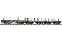 Liliput L260179 - 3-tlg. Set, 4-achs. Schwerlastwagen, SSy 65-50, DR, Ep.III