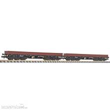 Liliput L260198 - 2-tlg. Set, 6-achs. Schwerlastwg., DB AG, Samms-u 454, braun/schwarz, Ep.V