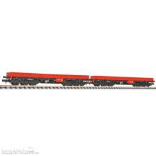 Liliput L260202 - 2-tlg. Set, 6-achs. Schwerlastwg., DB AG, Samms-u 454, rot/schwarz, Ep.V