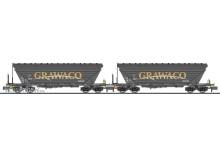 Liliput L260224 - 2-tlg. Set, Getreidetransportwg., Uagpps, GRAWACO, Niederlande, Ep.VI