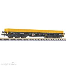 Liliput L265691 - 6-achs. Schwerlastwg., DBG, Samms-u 454, Bauzugwagen, gelb/schwarz, Ep.V-VI