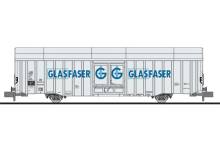 Liliput L265801 - Großräumiger Güterwagen, Hbbks, DB GLASFASER, Ep.III (lang)