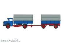 Minis LC3482 - MB L322 HZ Pritsche/Plane, blau/rot