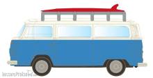 Minis LC3969 - VW T2 Bus mit Surfbrett, blau/weiß