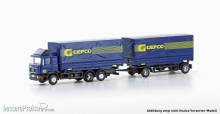 Minis LC4635 - MAN F90, 3-achs Wechselpritschen-Hängerzug GEFCO