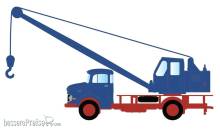 Minis LC4750 - MB L322 Mobilkran, blau/rot