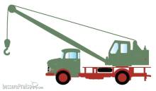 Minis LC4752 - MB L322 Mobilkran, grün/rot