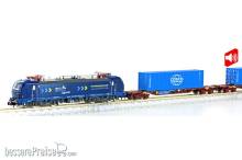 Lemke Collection LC96004S - Güterzug E-Lok BR 192 + 2x Containerwagen EVB, Ep.VI, Snd - Lemke