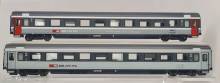 Lemke Collection LC97024 - 2er Set Personenwagen SBB, Ep.V, Set 3, EC96/97 IRIS