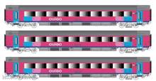 L.S. Models LS43058DC - 3er Set Personenwagen I11 (A+B+B) OUIGO, Ep.VI - Lemke