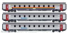 L.S. Models LS43060DC - 3er Set Personenwagen I11 (A+B+B) SNCB, Ep.VI - Lemke