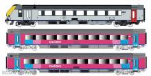 L.S. Models LS43557AC - 3er Set Personenwagen I11 m. Steuerwg. OUIGO, Ep.VI, AC - Lemke