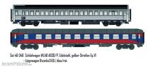 L.S. Models LS46048 - 2tlg. Set WLAB AB30/P Inox -ge. Streifen TRI/Bvcmbz blau/rot - Lemke