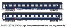 L.S. Models LS47323 - 2er Set SBB Liegewagen RIC Bcm blau Ep.V Tagposition