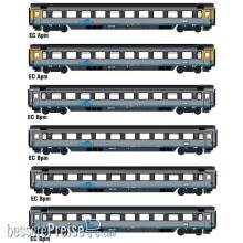 L.S. Models LS47400DC - 6er Set EC Personenwagen 2xApm+4xBpm Cisalpino, Ep.V
