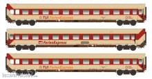 L.S. Models LS96031AC - 3er Set Liegewagen TUI Ferienexpress, Ep.IV, Set I, AC
