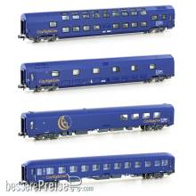 L.S. Models LS97003N - 4er Set Nachtzugwagen CNL, Ep.V, CNL 212/213, Set II - Lemke