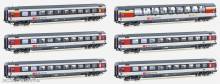 L.S. Models LS97031AC - 6er Set Personenwagen SBB, Ep.VI, EC9, HH-Zürich, AC - Lemke