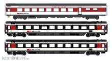 L.S. Models LS97034DC - 3er Set Personenwagen Bpm + WRm SBB, Ep.VI, EC9