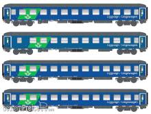 L.S. Models LS98095N - 4er Set Liegewagen SJ/RDC, Ep.VI, EN 346 - Lemke