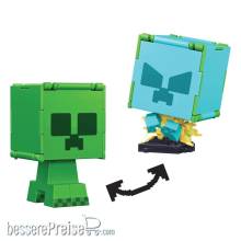 Mattel MATTHTL46 - Minecraft Flippin Actionfigur Creeper & Geladener Creeper