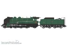 REE Modeles MB-132 - 2-231 K 4 BOULOGNE depot, double smoke stack, large smoke deflectors, Bi-Compound air pump, ACFI preheating, 38m³ tender, Green, red fillets Era III - ANALOG DC