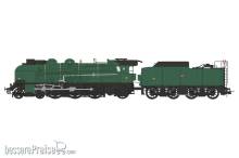 REE Modeles MB-133 - 2-231 G 131 CALAIS depot, double smoke stack, large smoke deflectors, Bi-Compound air pump, ACFI preheating, 38m³ tender, SNCF Green, red fillets Era III - ANALOG DC