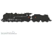 REE Modeles MB-135 - 1-231 G 236 REIMS depot, double smoke stack, large smoke deflectors, Bi-Compound air pump, ACFI preheating, 30m³tender, SNCF Black, red fillets Era III - ANALOG DC