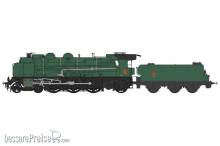 REE Modeles MB-137 - 5-231 E 46 MONTARGIS depot, simple smoke stack, smoke deflectors, Fives-Lille air pump, ACFI preheating, 25m³ tender, SNCF green - ANALOG DC
