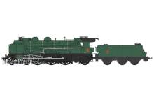 REE Modeles MB-137SAC - 5-231 E 46 MONTARGIS depot, simple smoke stack, smoke deflectors, Fives-Lille air pump, ACFI preheating, 25m³ tender, SNCF green - AC Sound & Smoke (3 tracks)