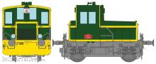 REE Modeles MB-148-S - Y 2110 SNCF green, yellow front beam, yellow strip, grey frame, District 6 Era IV - DCC Sound