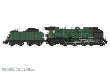REE Modeles MB-239 - 231 H 21 NEVERS, tender 30m³, Verte SNCF, filets rouges - ANALOGIQUE