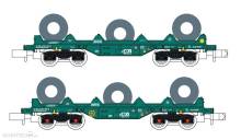 MF Train MF33035 - 2er Set Coilwagen Shmmns B-Cargo, Ep.V-VI, grün - Lemke