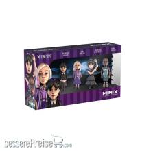 Minix MIND0098 - Minix Collectible Figurines: WEDNESDAY - 4PACK 7cm (Wednesday w/Thing, Enid, Bianca, Wednesday Dance)