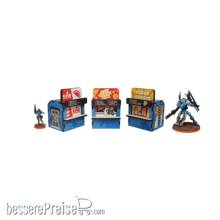 Micro Art Studio MSH00103 - District 5 Food Booths (3) PREPAINTED (blue)