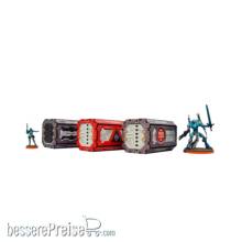 Micro Art Studio MSH00114 - Precinct Sigma Containers (3) PREPAINTED (grey/red)