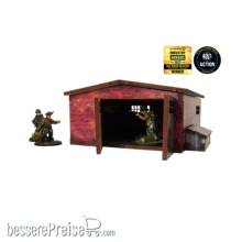 Micro Art Studio MSH00128 - WW2 Normandy Large Brick Shed PREPAINTED