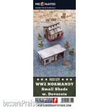 Micro Art Studio MSH00129 - WW2 Normandy Small Sheds w. Dovecote PREPAINTED