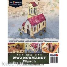 Micro Art Studio MSH00132 - WW2 Normandy Church PREPAINTED