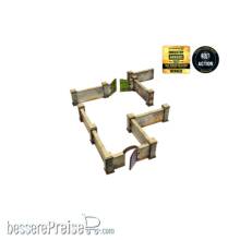 Micro Art Studio MSH00134 - WW2 Normandy Wall w. Gate (high) PREPAINTED