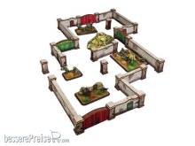 Micro Art Studio MSH00188 - WW2 Normandy Stone Wall PREPAINTED [15mm/1:100]