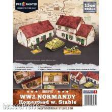Micro Art Studio MSH00190 - WW2 Normandy Homestead w. Stable PREPAINTED [15mm/1:100]