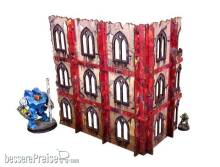 Micro Art Studio MSH00221 - Imperial Walls High Red (1) PREPAINTED